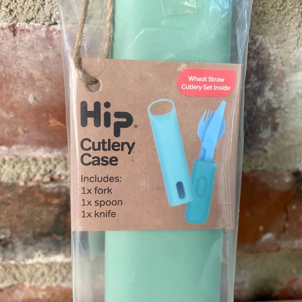 Hip Cutlery Set with Case, Eco-friendly Wheat Straw, Brand New with Tag.
